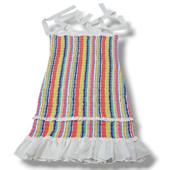 Joy & Ash Dress Size 1X Women's Plus Size Dress Ruffle Smocked Dress Sleeveless - Picture 3 of 8